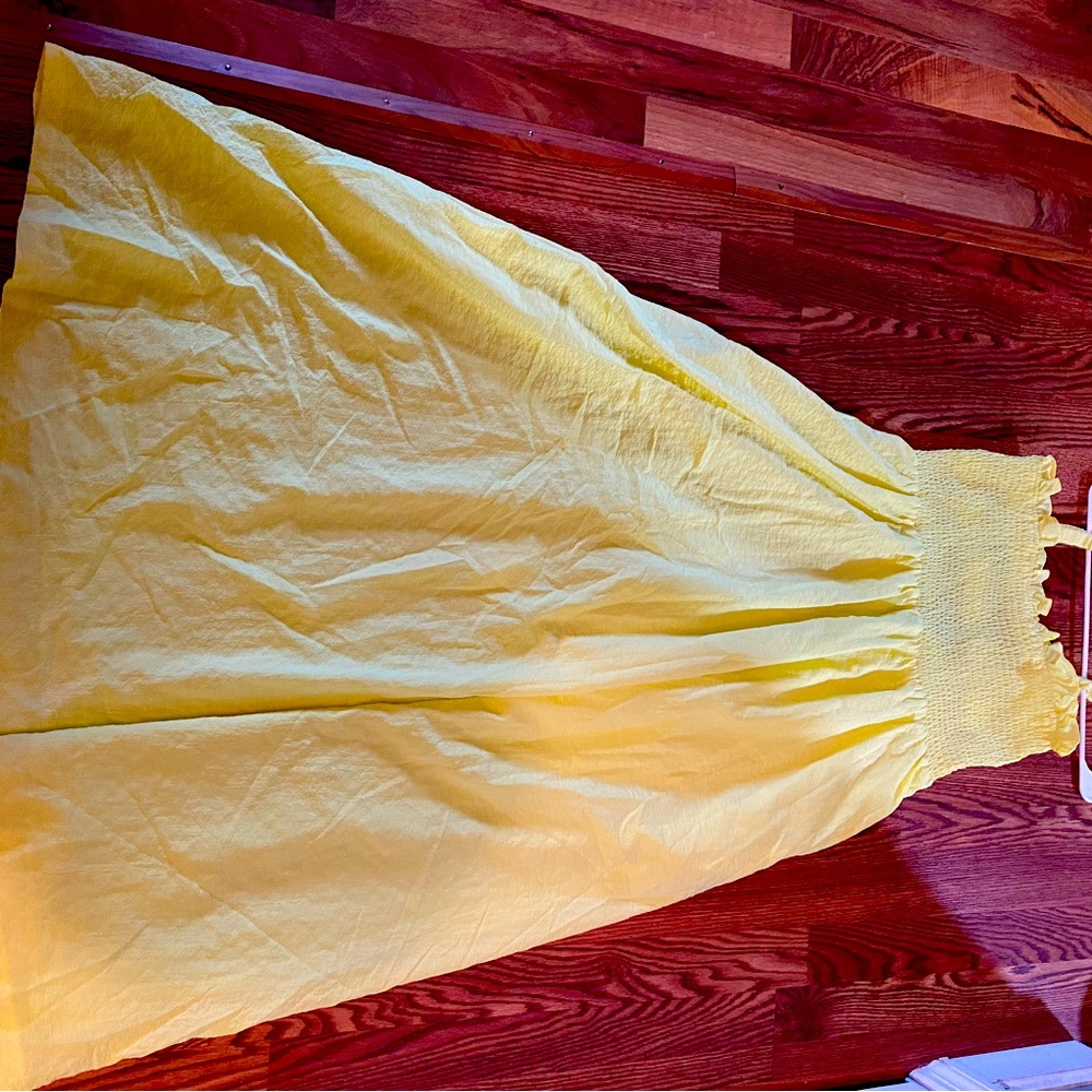 Bright lemon yellow dress from Lime Lush boutique